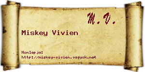 Miskey Vivien névjegykártya